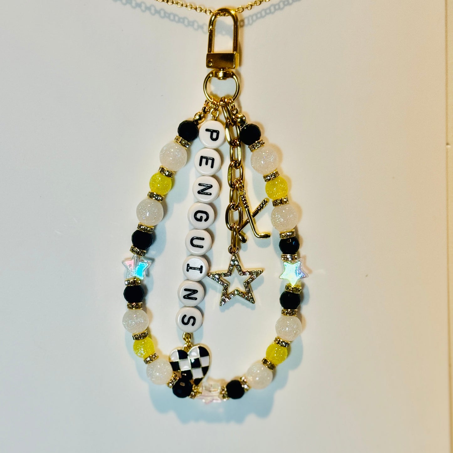 Hockey Team Bag Charm – Oilers, Stars, Hurricanes, Blues, Custom Sports Charms, Hockey Keychain