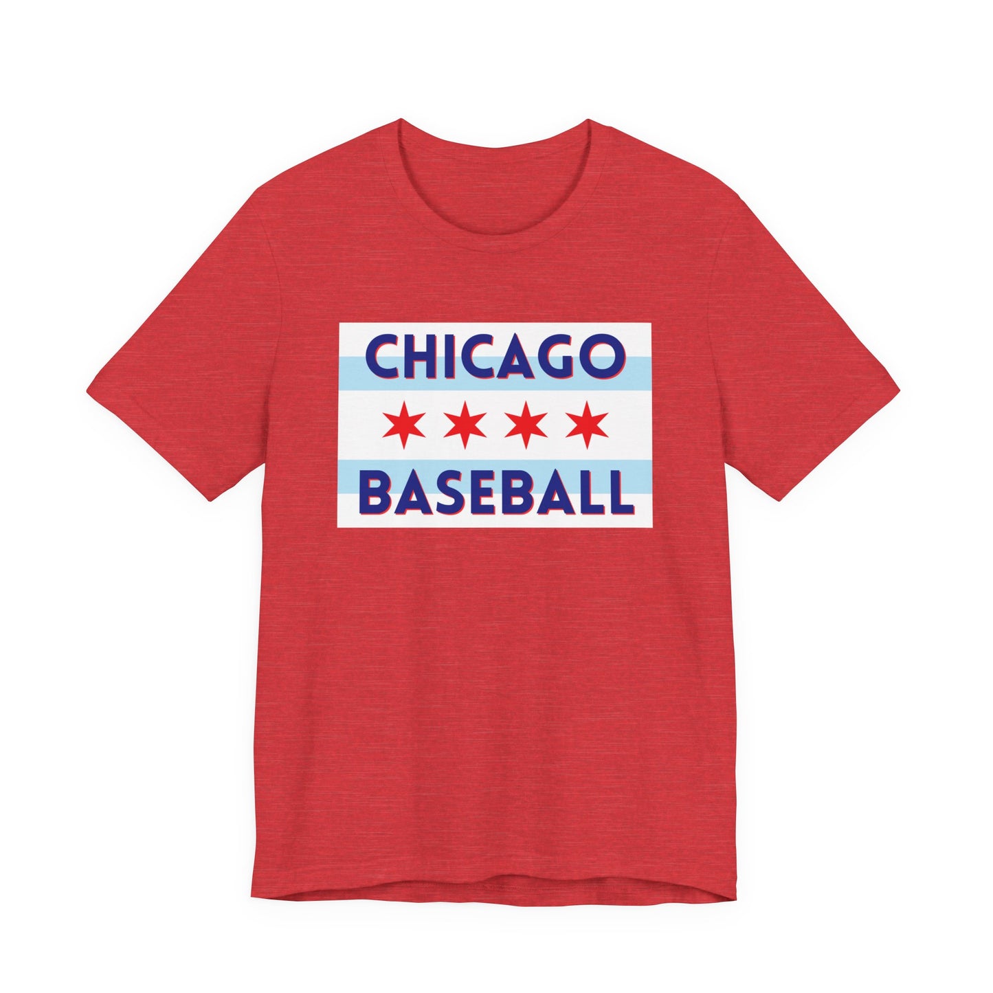 Chicago Baseball T-Shirt, Chicago Flag Tee