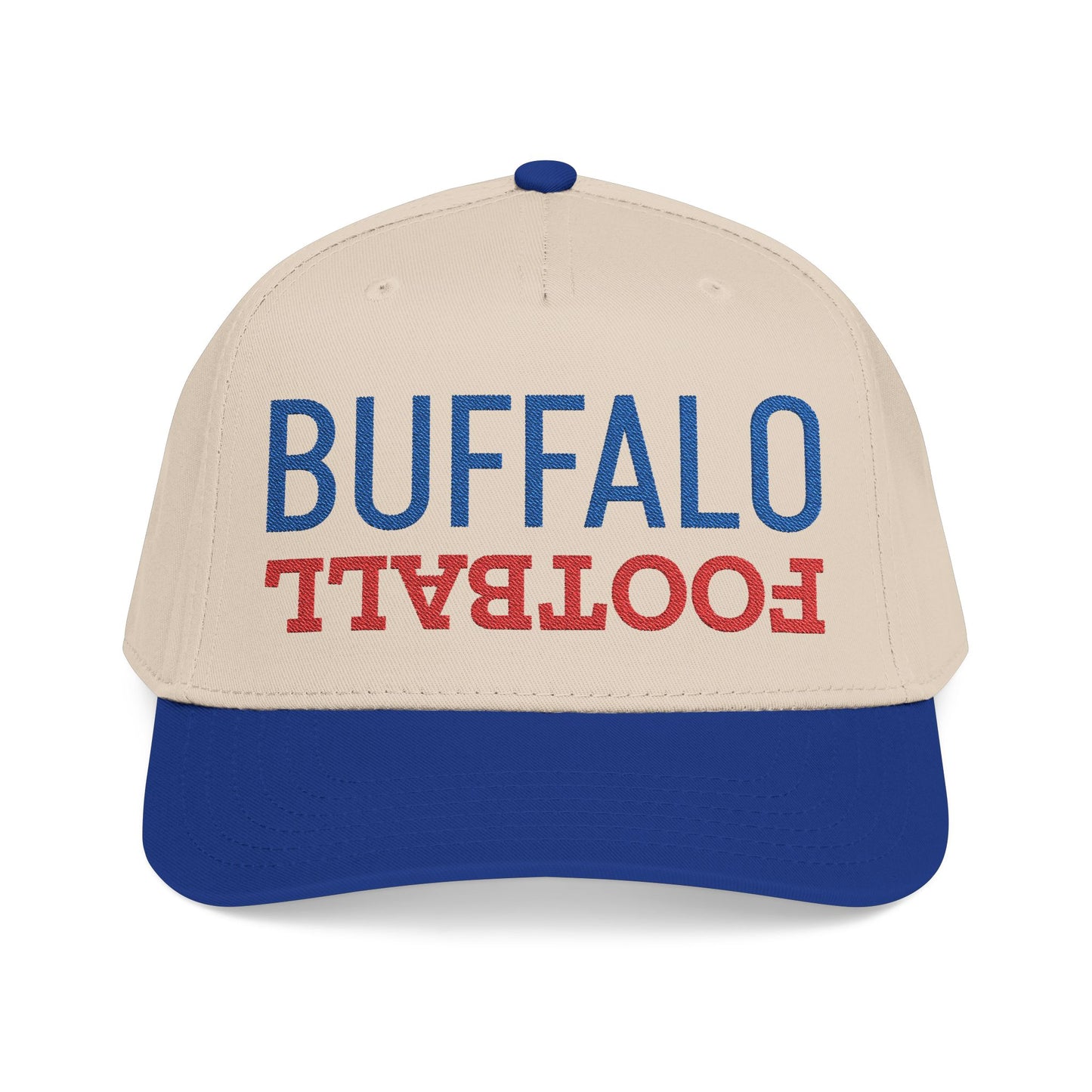 Embroidered Buffalo Football Hat, Mid Profile Baseball Cap, Sports Gifts