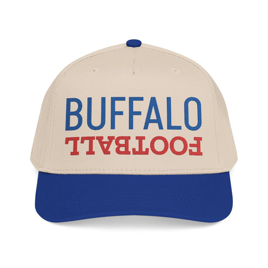 Embroidered Buffalo Football Hat, Mid Profile Baseball Cap, Sports Gifts