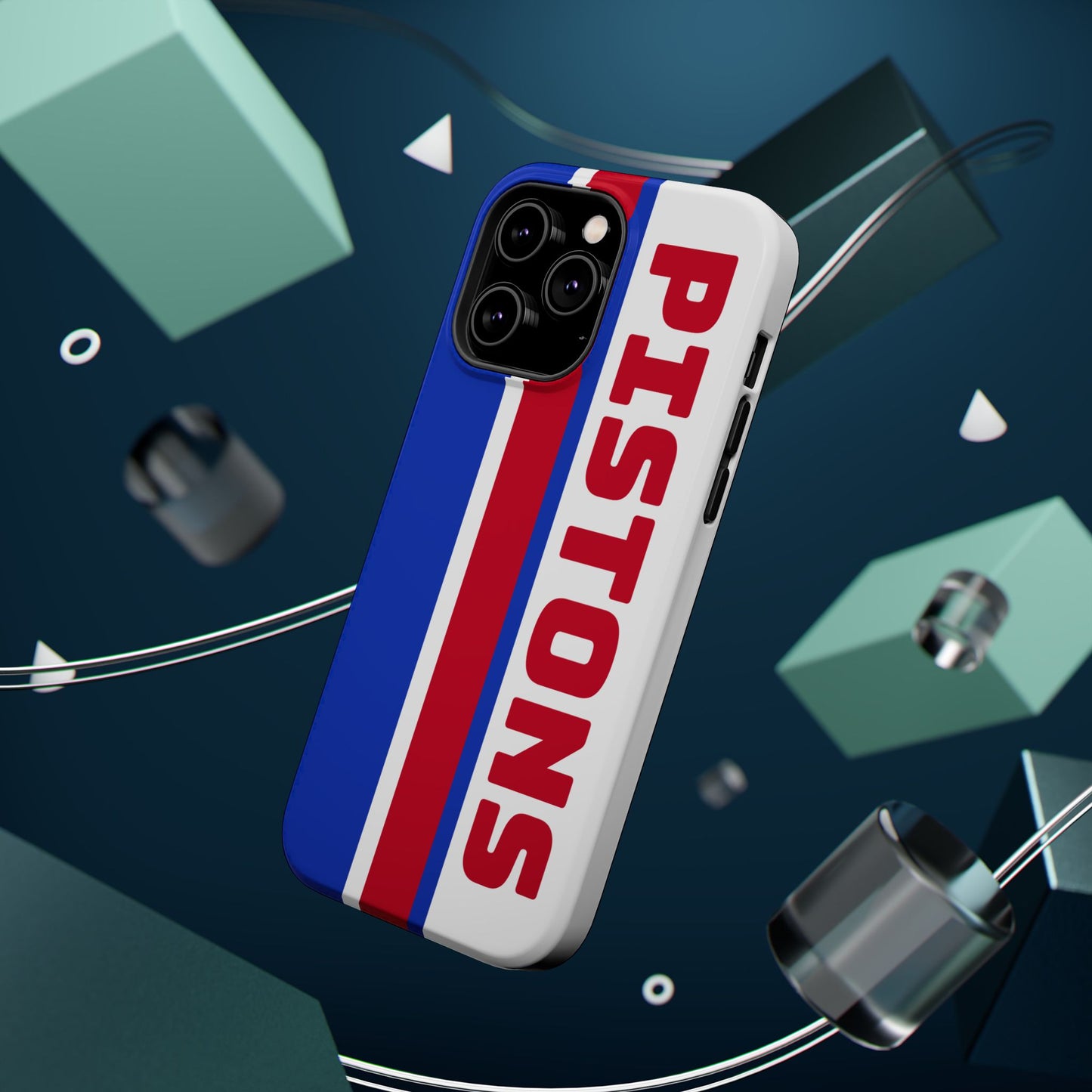Pistons Phone Case, Magnetic Phone Case, Retro Phone Case, Basketball Gifts