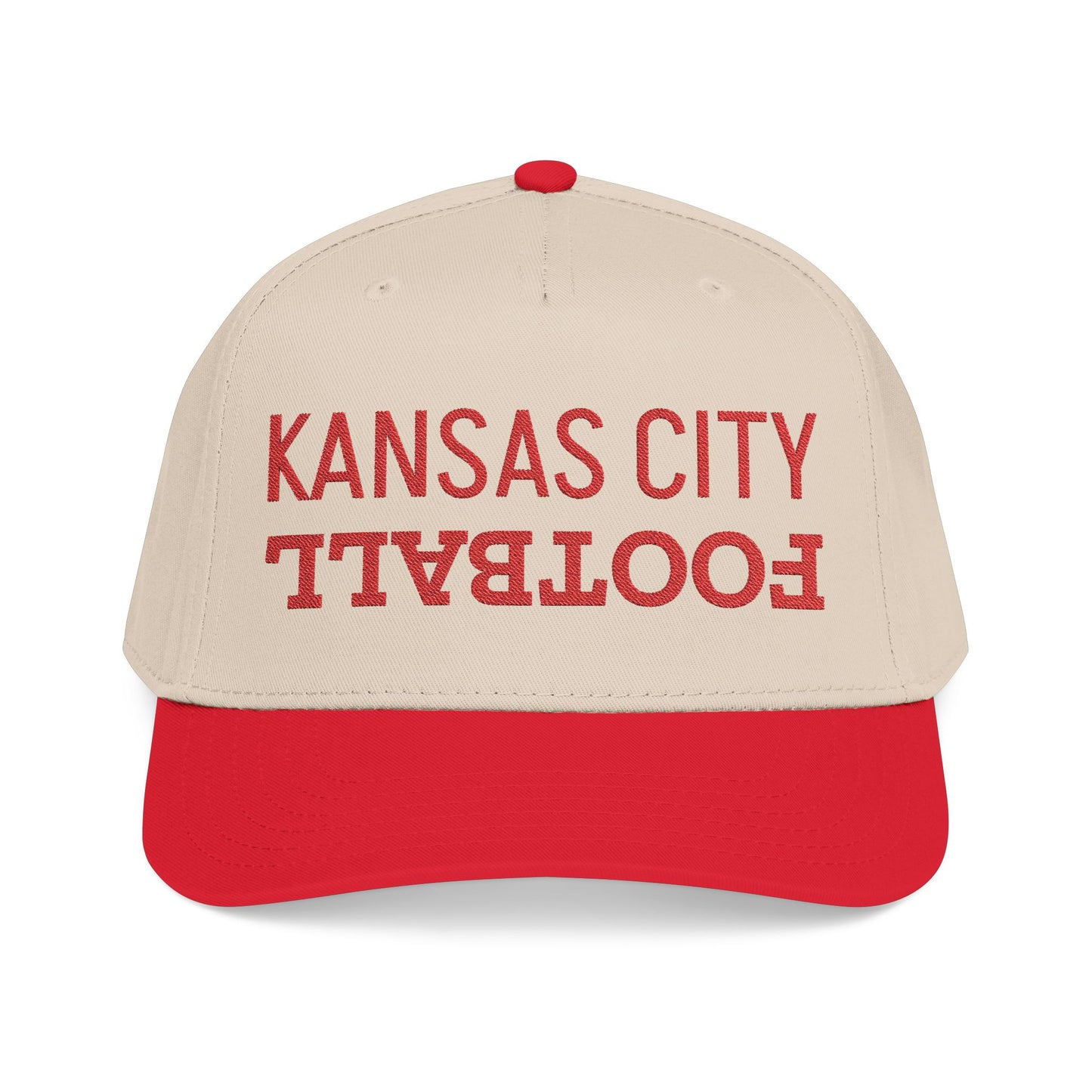 Embroidered Kansas City Football Hat, Mid Profile Baseball Cap, Football Gifts