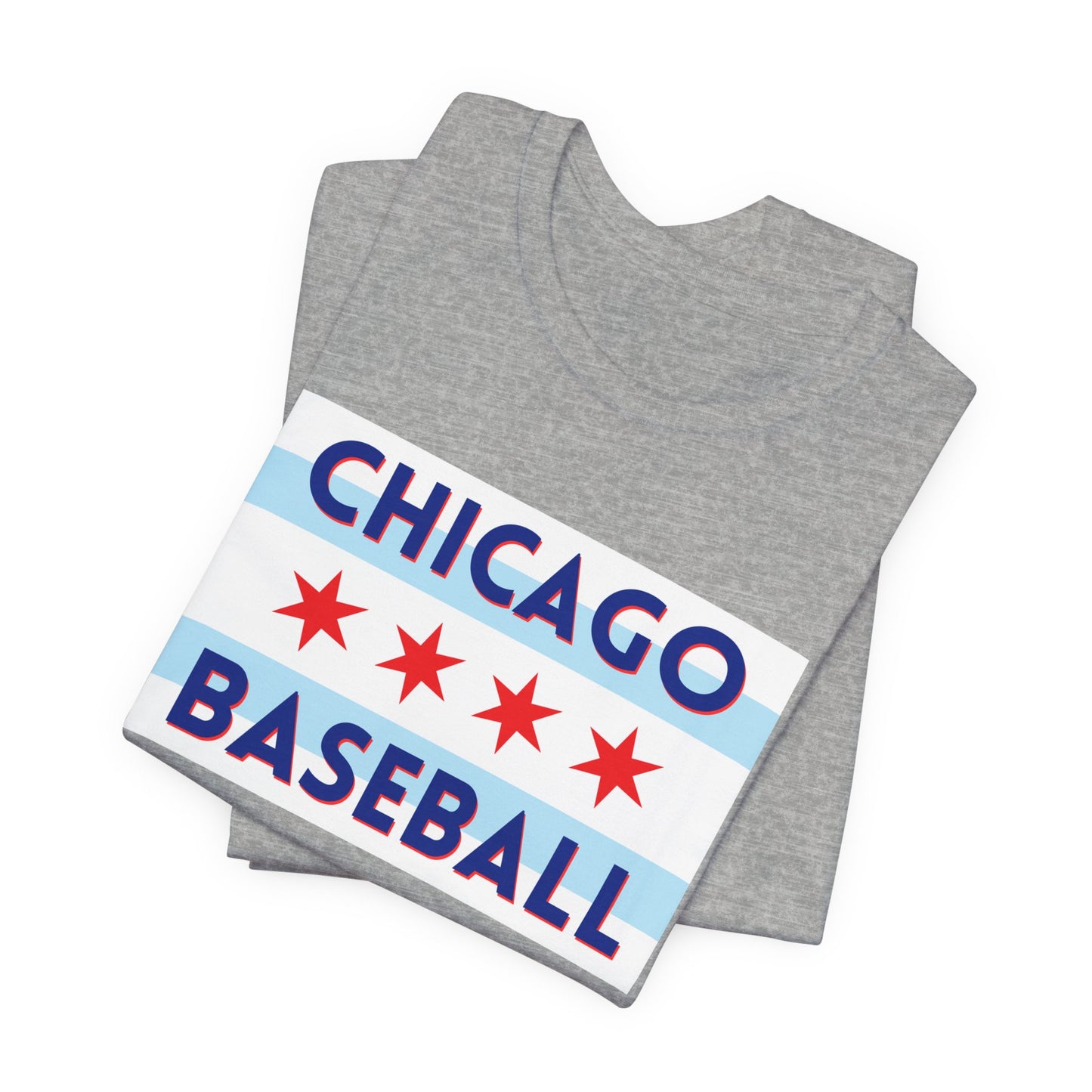 Chicago Baseball T-Shirt, Chicago Flag Tee