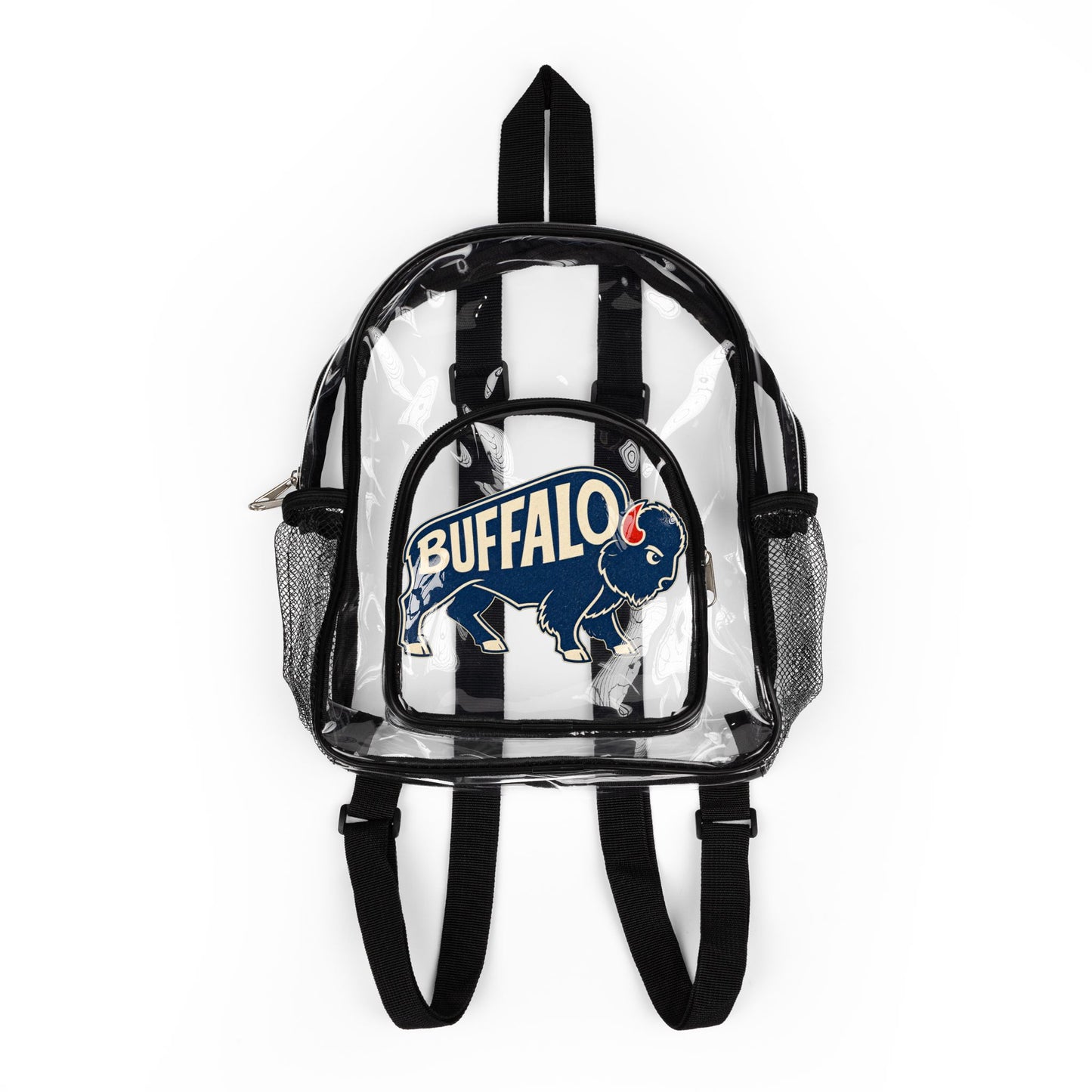 Buffalo Clear Backpack, Clear Stadium Bag, Football Tote, Transparent Football Tote