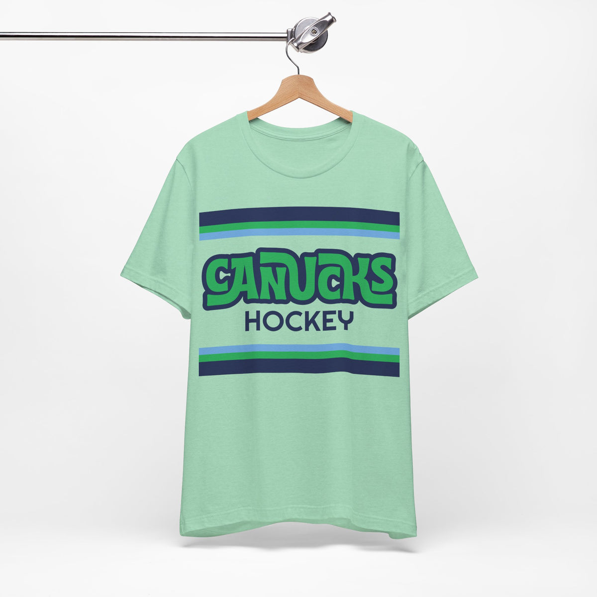 Retro Canucks Shirt, Vintage Striped Canucks T-Shirt