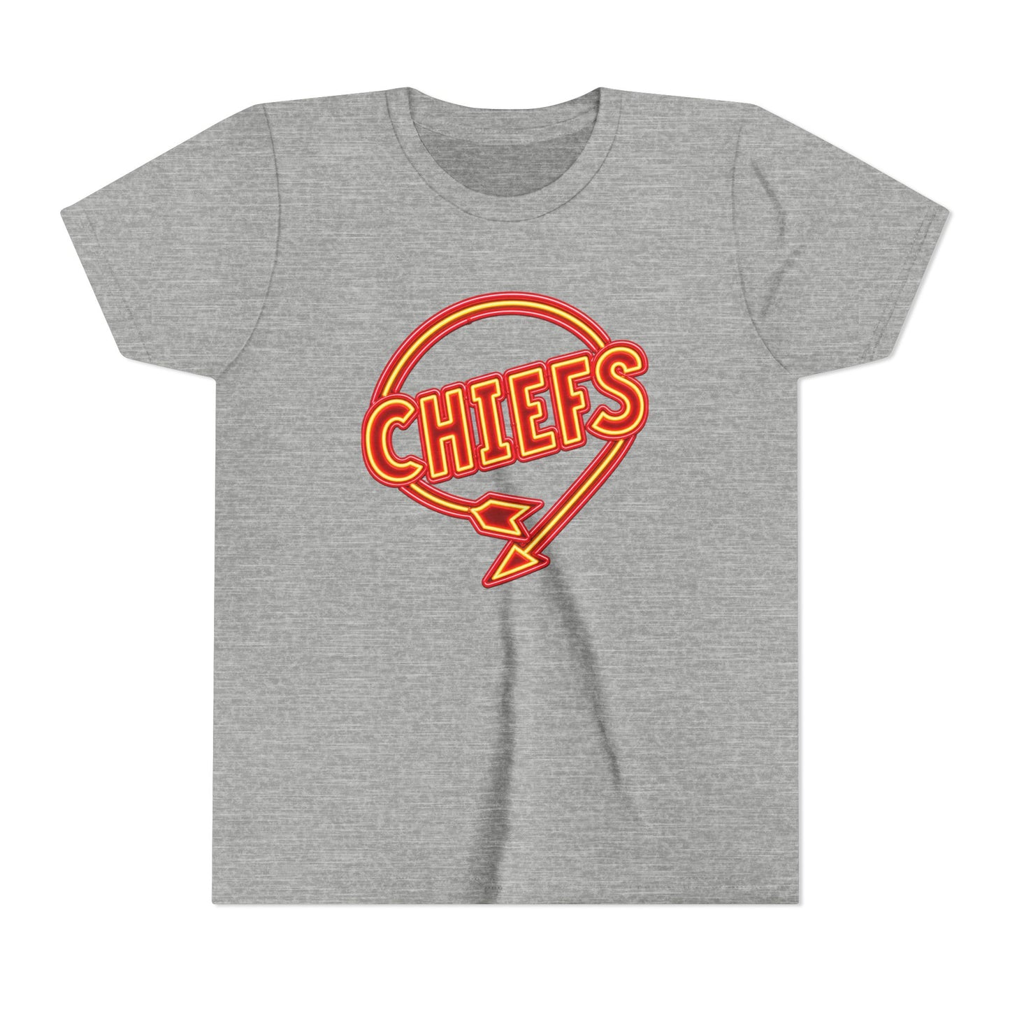 Youth Chiefs T-Shirt, Retro Kids Chiefs Shirt, Boys Chiefs Shirt, Pink Chiefs Shirt