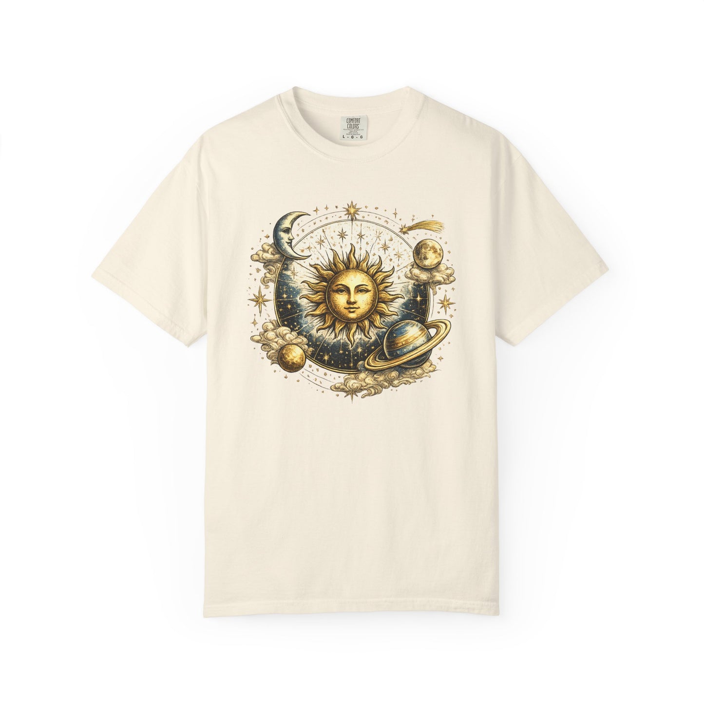 Celestial Sun and Moon Graphic Tee: Astrology Planet Shirt, Universe Shirt, Solar System Tee