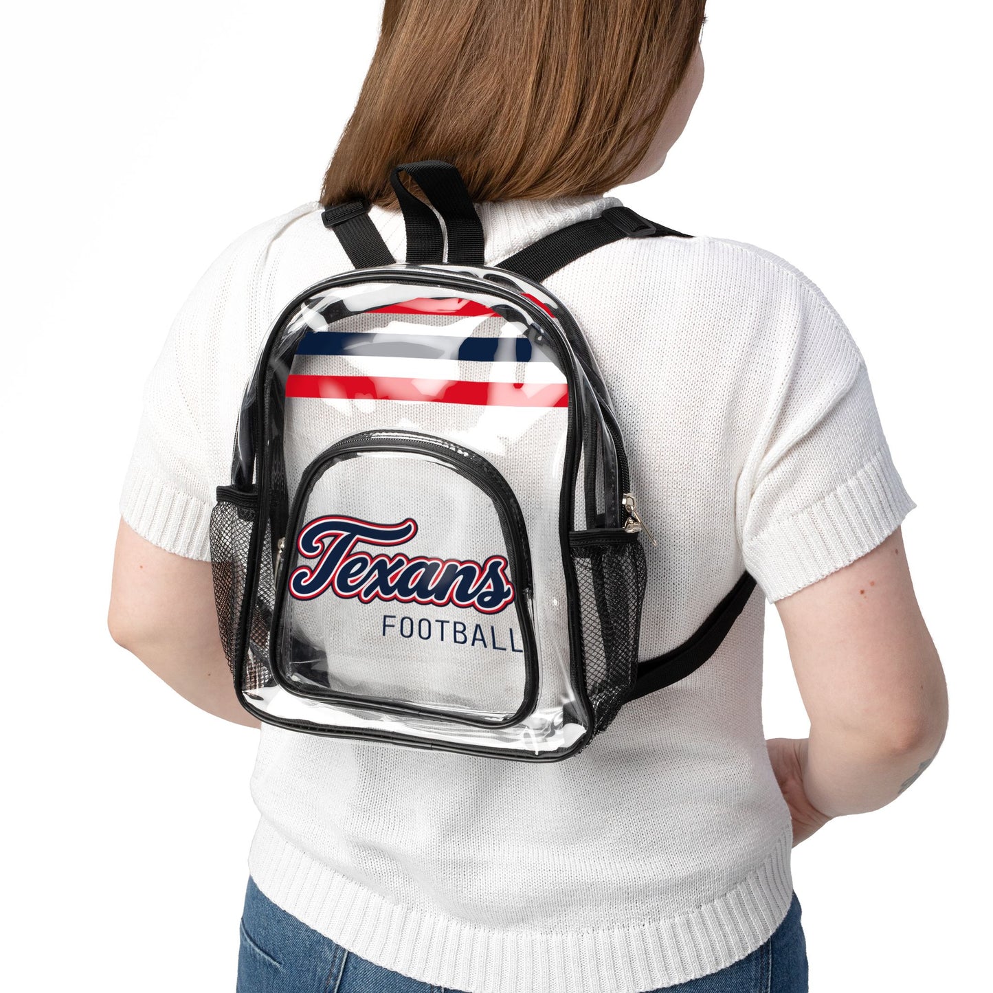 Texans Clear Bag, Clear Stadium Backpack, Transparent Game Day Backpack