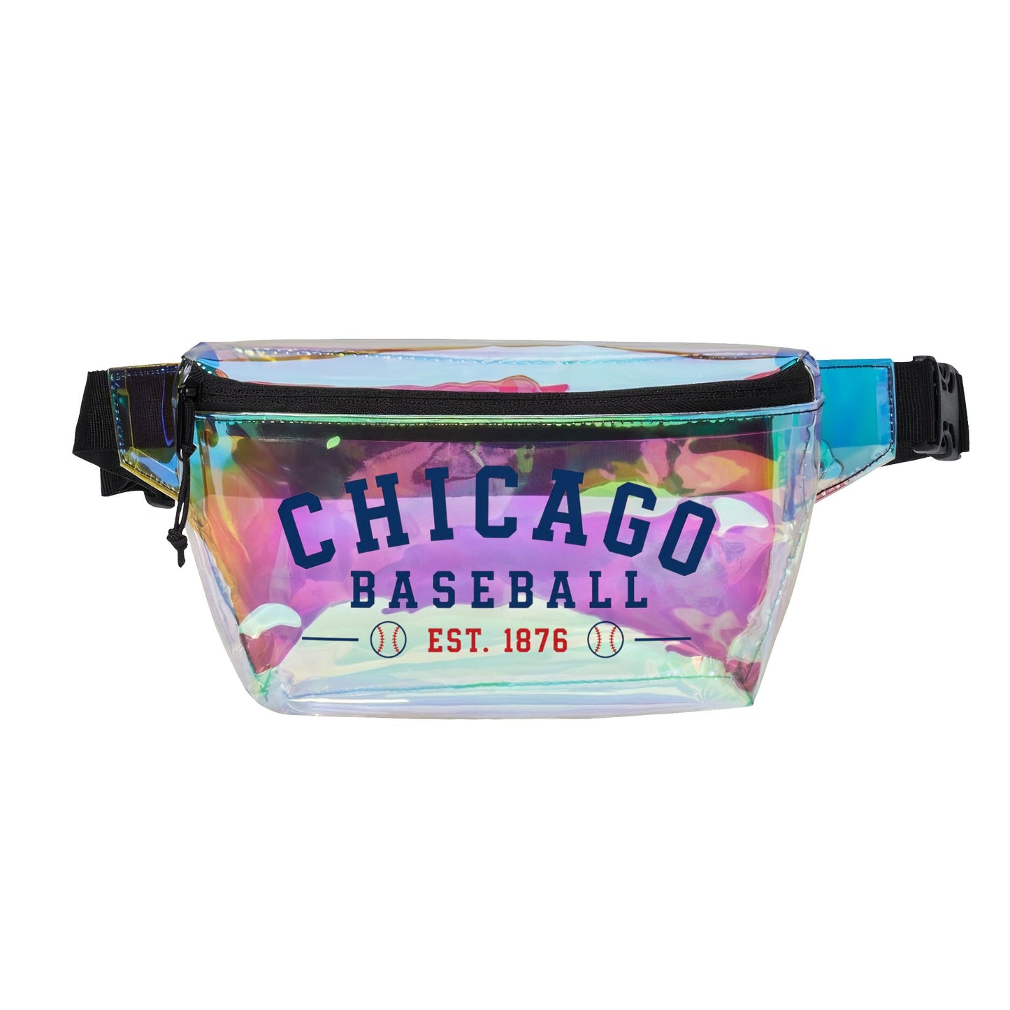 Chicago Clear Stadium Bag, Baseball Belt Bag, Transparent Fanny Pack