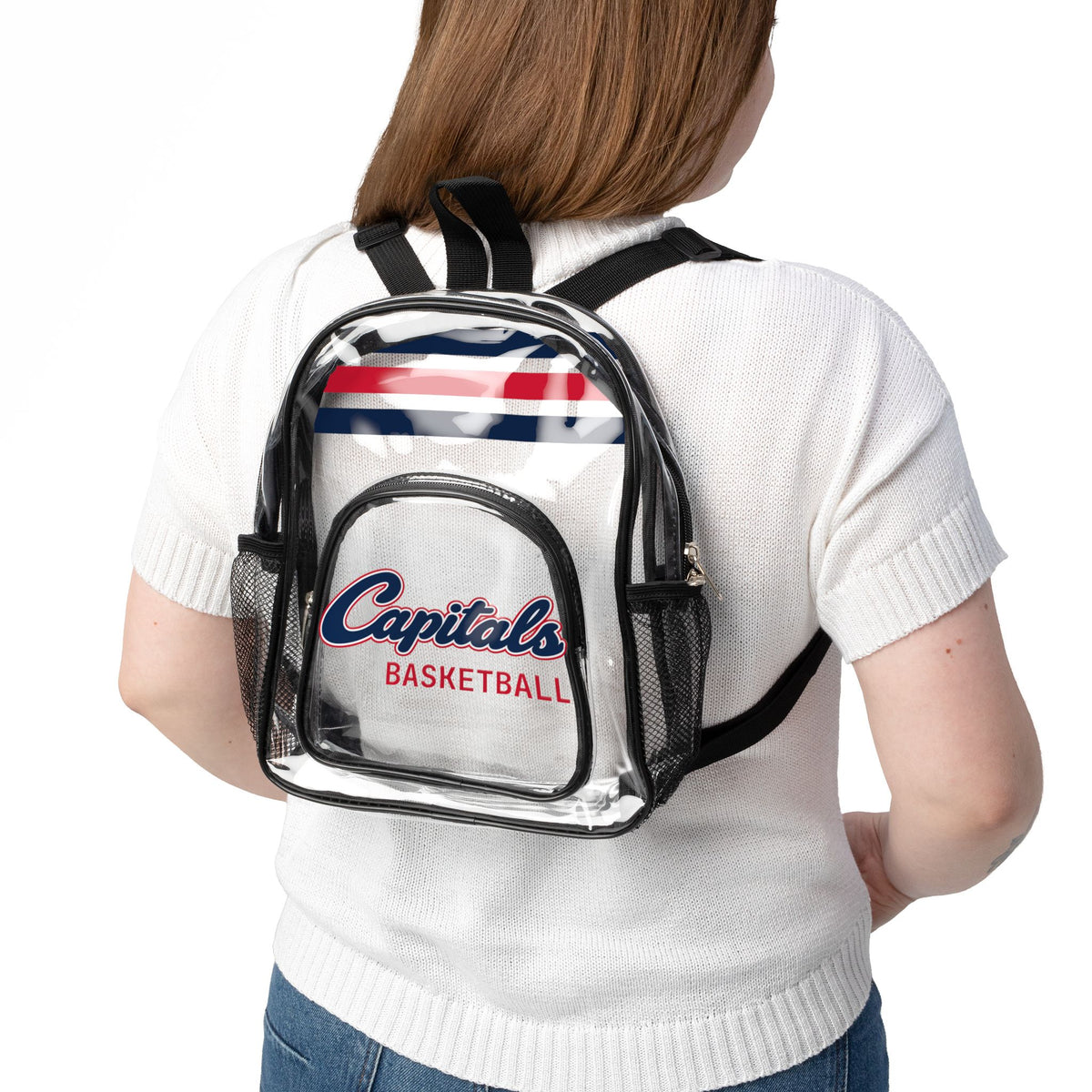 Capitals Clear Backpack, Hockey Stadium Bag, Transparent Bag