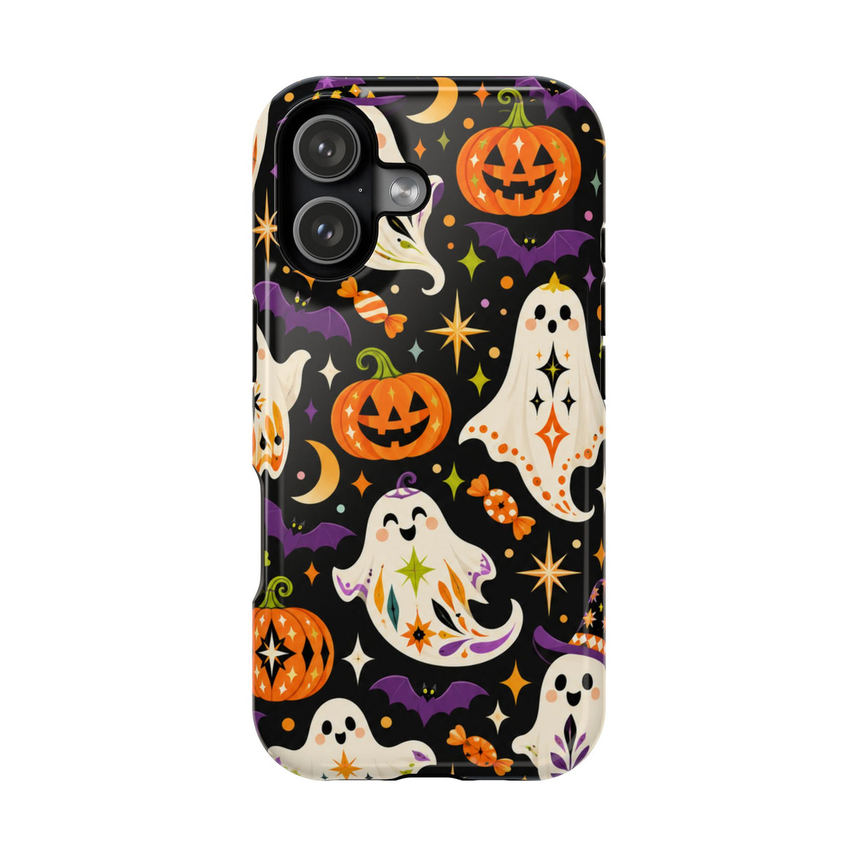 Cute Halloween Ghosts and Pumpkins Phone Case | Magnetic Impact-Resistant Case