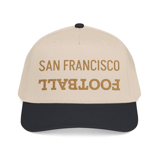 Embroidered San Francisco Football Hat, Mid Profile Football Cap, Sports Gifts
