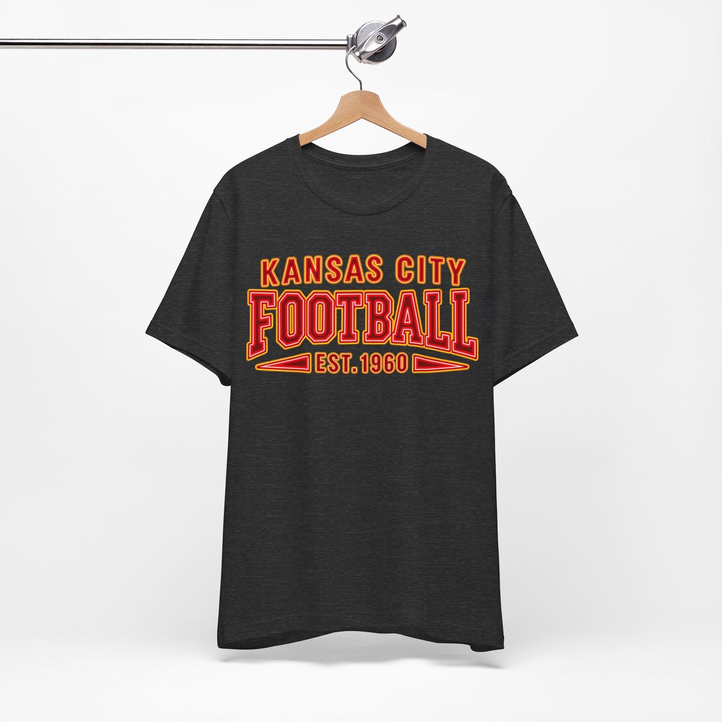 Kansas City Football T-Shirt, Retro Football Tee, Neon Football Shirt