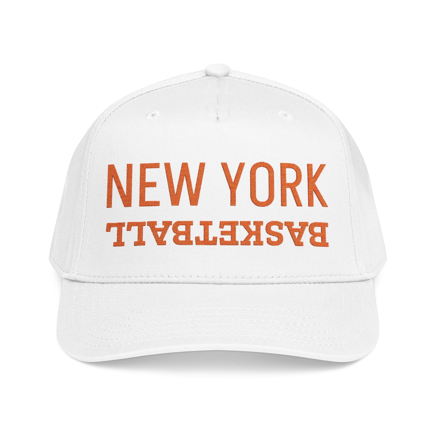 Embroidered New York Basketball Hat, Mid Profile Baseball Cap