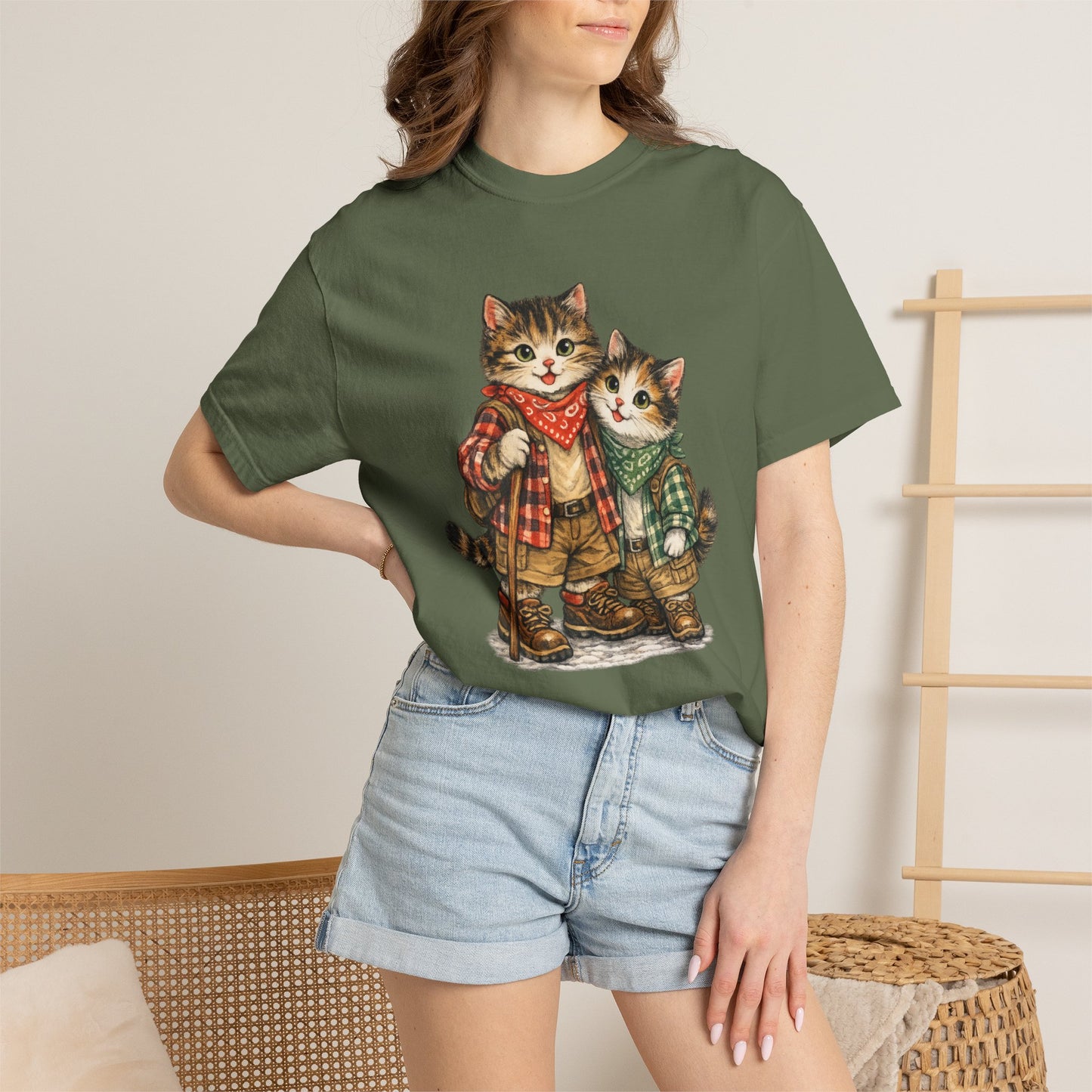 Camping Cats T-Shirt | Cute Cat Camping Design, Outdoorsy Feline Tee