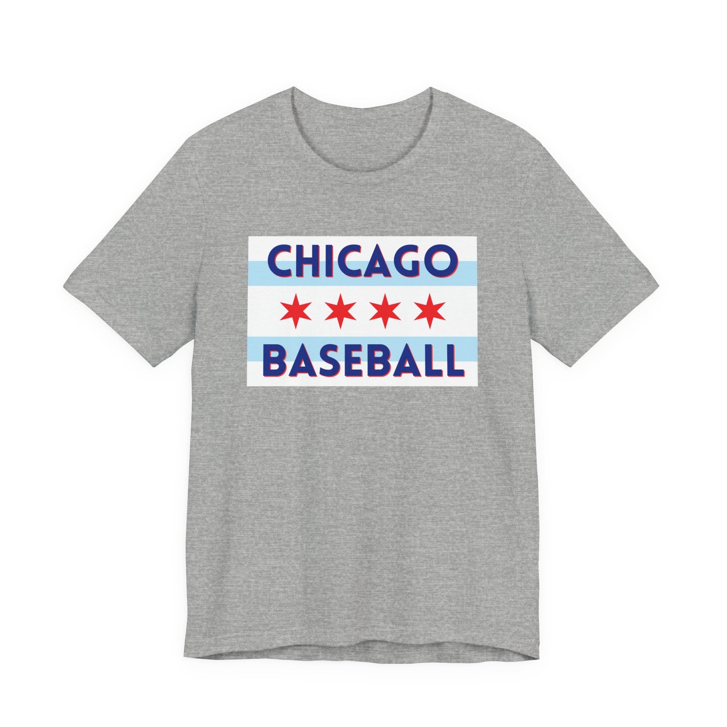 Chicago Baseball T-Shirt, Chicago Flag Tee