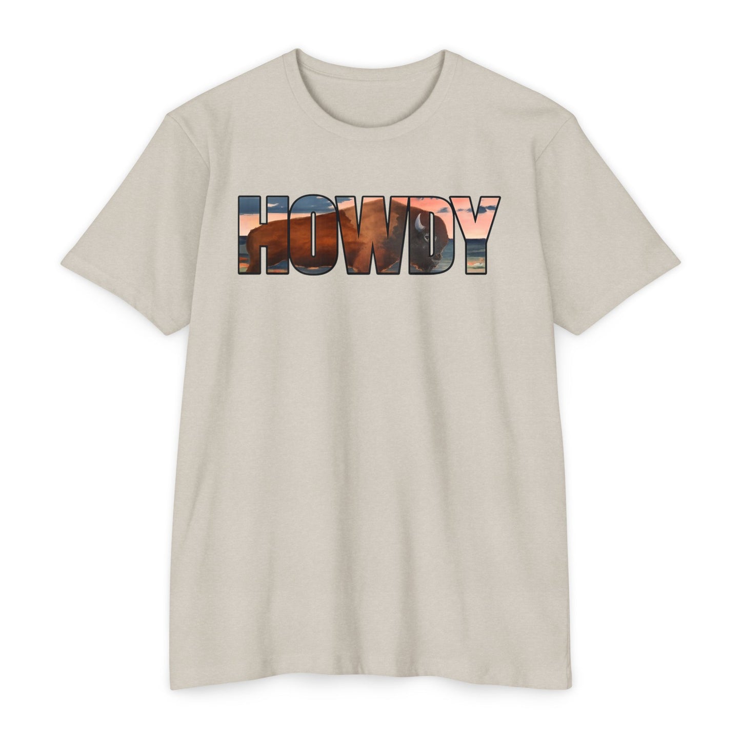 Howdy Shirt, Desert Sunset Typography T-shirt, Cowboy Shirt, Western Shirt
