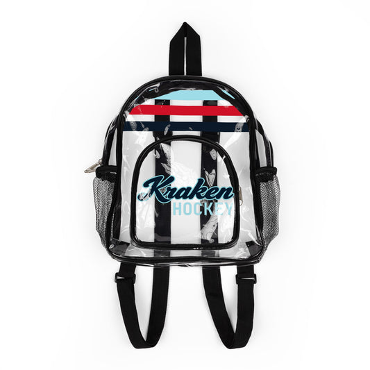 Kraken Clear Backpack, Stadium Bag, Hockey Arena Bag, Transparent Bag