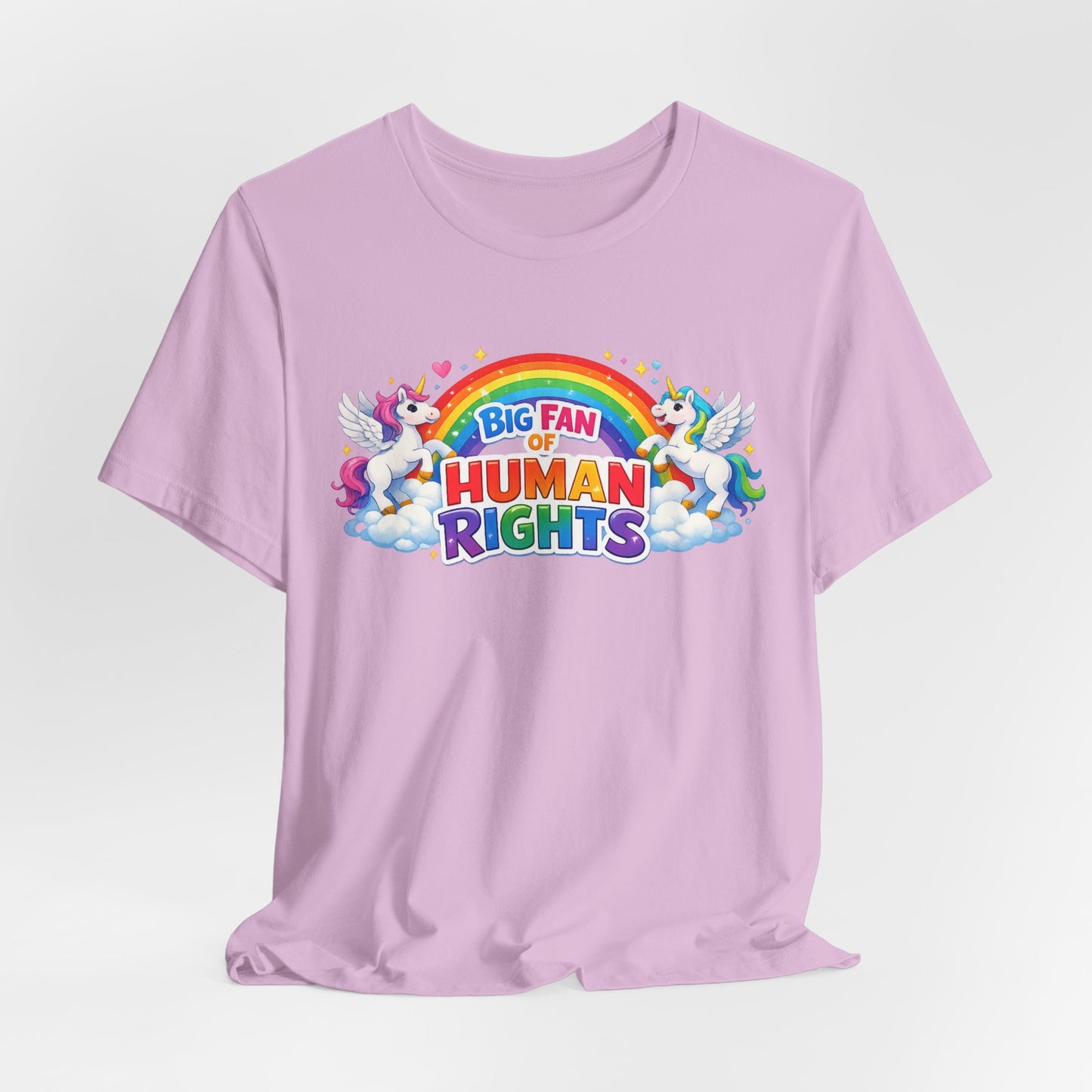 Big Fan of Human Rights T-Shirt, Rainbow Unicorns Humanity Shirt, Pride Shirt