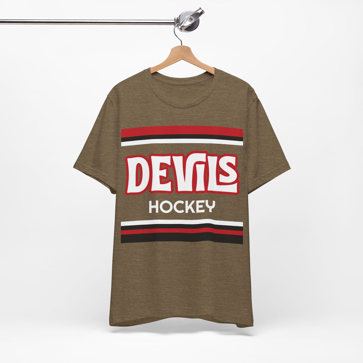 Retro Devils Shirt, Vintage Striped Devils Hockey T-Shirt