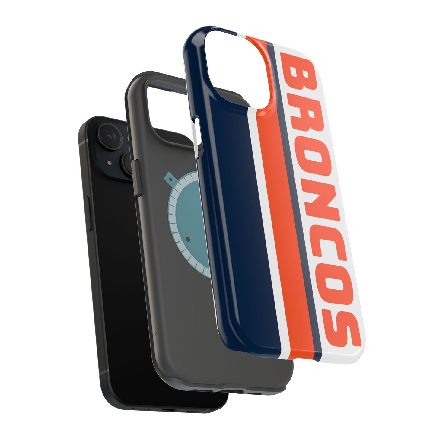 Broncos Phone Case, Magnetic Phone Case, Retro Phone Case, Baseball Case for iPhone or Samsung, Football Gifts