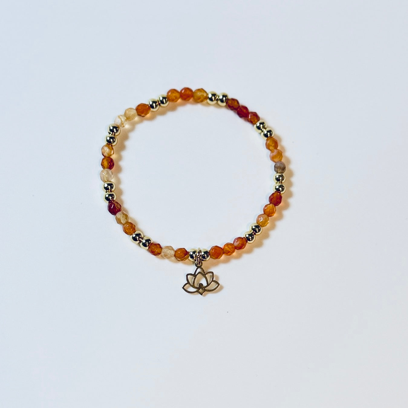 Manifestation Bracelet: 4mm Faceted Gemstone Charm, Intention Jewelry