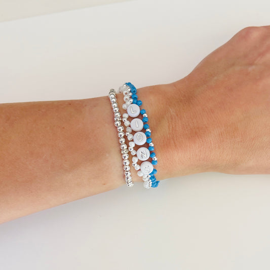 Lions Football Woven, Beaded Bracelet, Seed Bead Jewelry, Handmade Game Day Gift