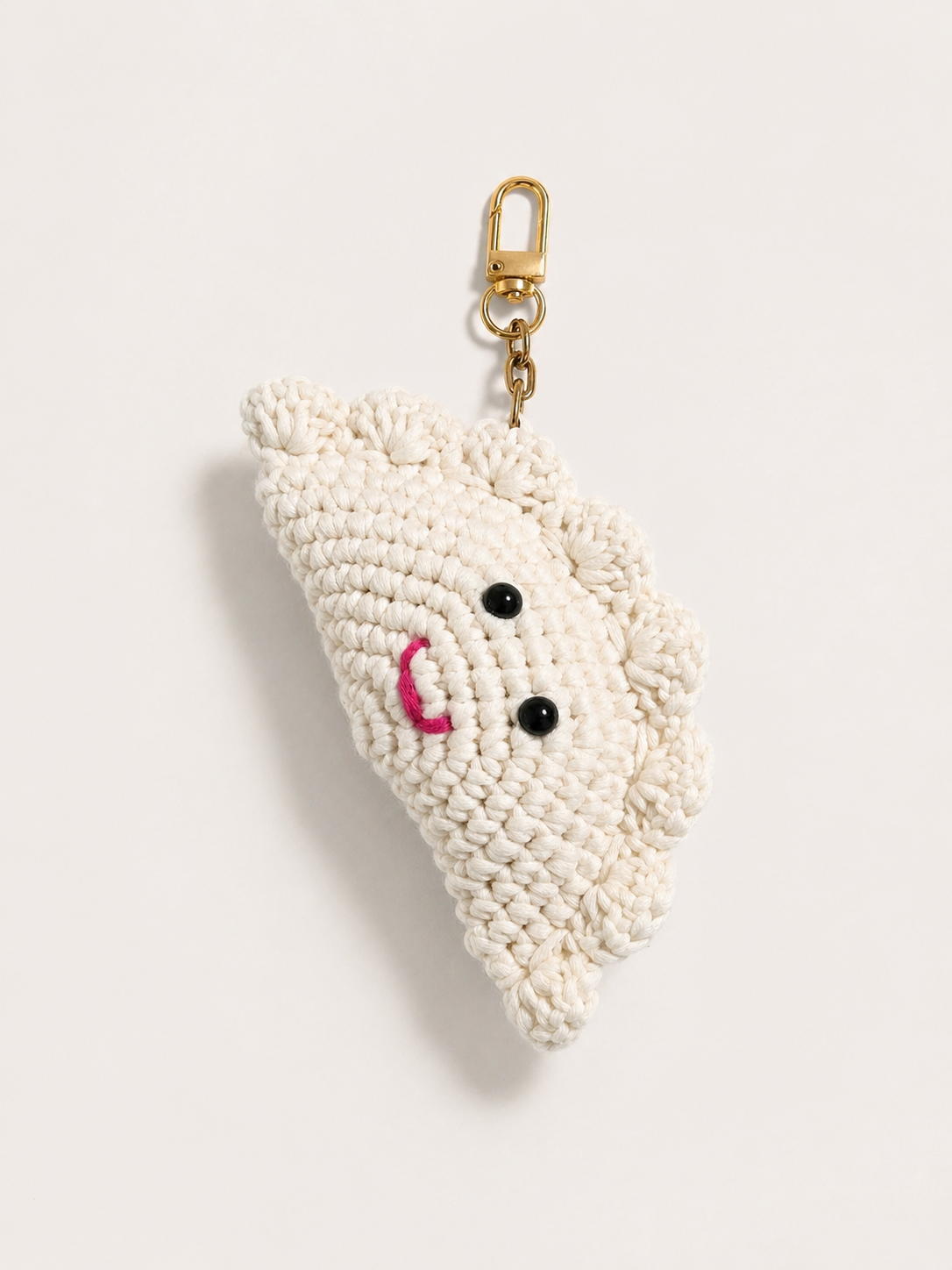 Pierogi Bag Charm: Dumpling Bag Charm, Crochet Bag Charm, Hand-Made Gifts, Plush Bag Charm