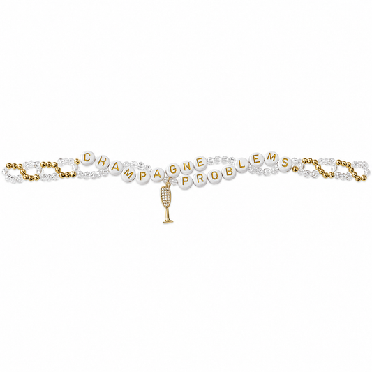 Champagne Problems Bracelet: Gold Charm, Eras Tour Inspired