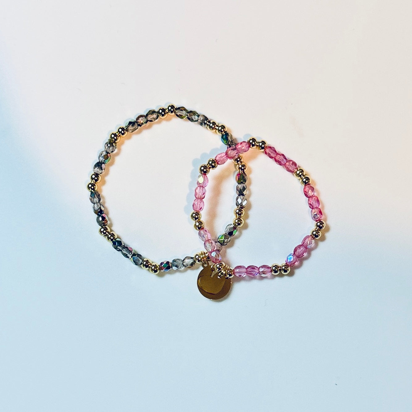 Mother and Daughter Bracelet Set: Matching Bracelets with Gold or Silver Charms