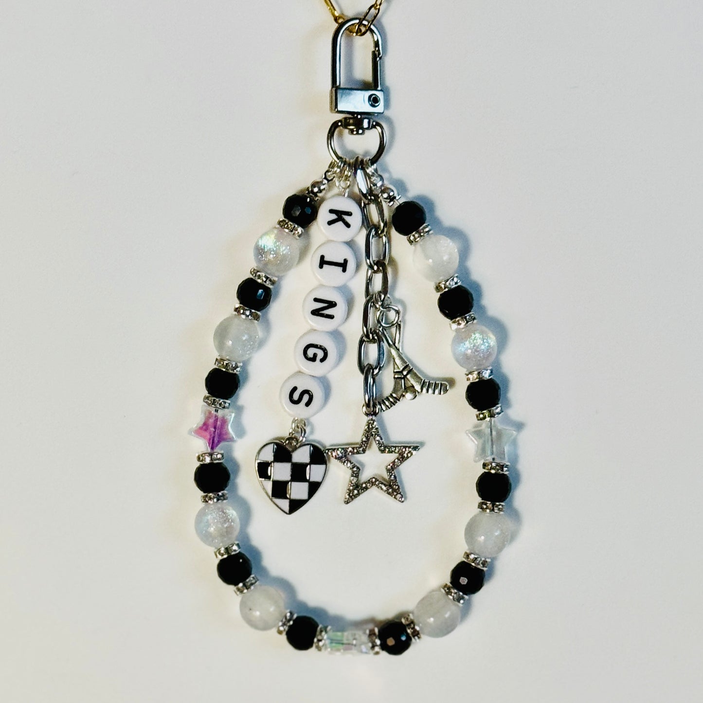 Hockey Team Bag Charm – Oilers, Stars, Hurricanes, Blues, Custom Sports Charms, Hockey Keychain