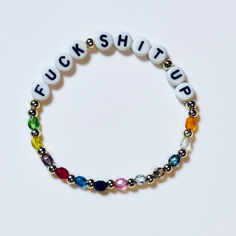Fuck Shit Up Bracelet: 12 Eras, Gold, Silver or Rose Gold Plated