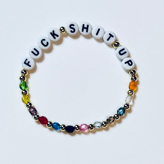 Fuck Shit Up Bracelet: 12 Eras, Gold, Silver or Rose Gold Plated