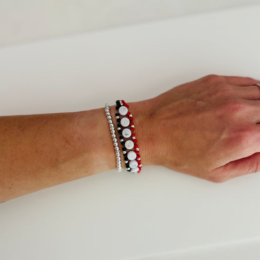 Falcons Football Woven, Beaded Bracelet, Seed Bead Jewelry, Handmade Game Day Gift