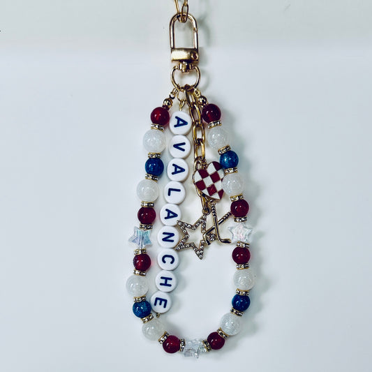 Hockey League Team Bag Charm – Oilers, Stars, Hurricanes, Blues, Custom Sports Charms, Hockey Keychain