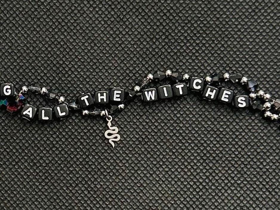They’re Burning All the Witches Bracelet – Double Layer Beaded Bracelet, Feminist Statement Jewelry, Handmade Gift