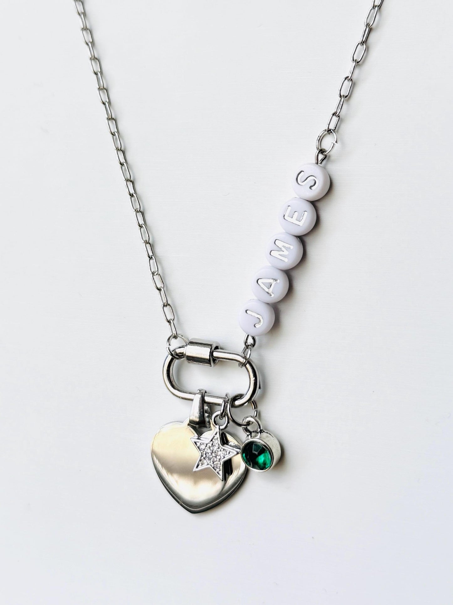 Personalized Name Necklace – Custom Pendant with Birthstone Charm, Handcrafted Jewelry Gift for Her, Made to Order
