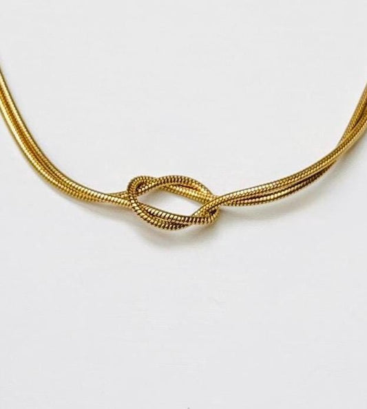 Dainty Knot Necklace – 14K Gold Plated Minimalist Necklace, Everyday Jewelry Gift for Her