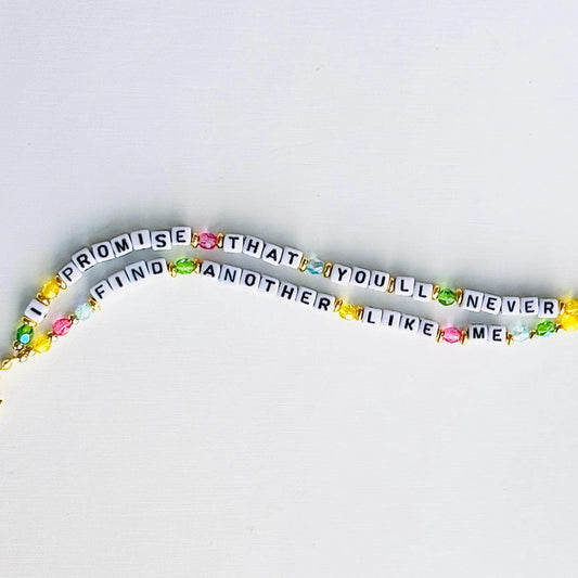 I Promise That You’ll Never Find Another Like Me – Double-Layer Beaded Affirmation Bracelet, Handmade Inspirational Jewelry