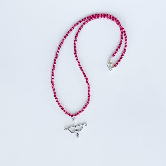 Lover Beaded Necklace with Cupid's Bow Charm