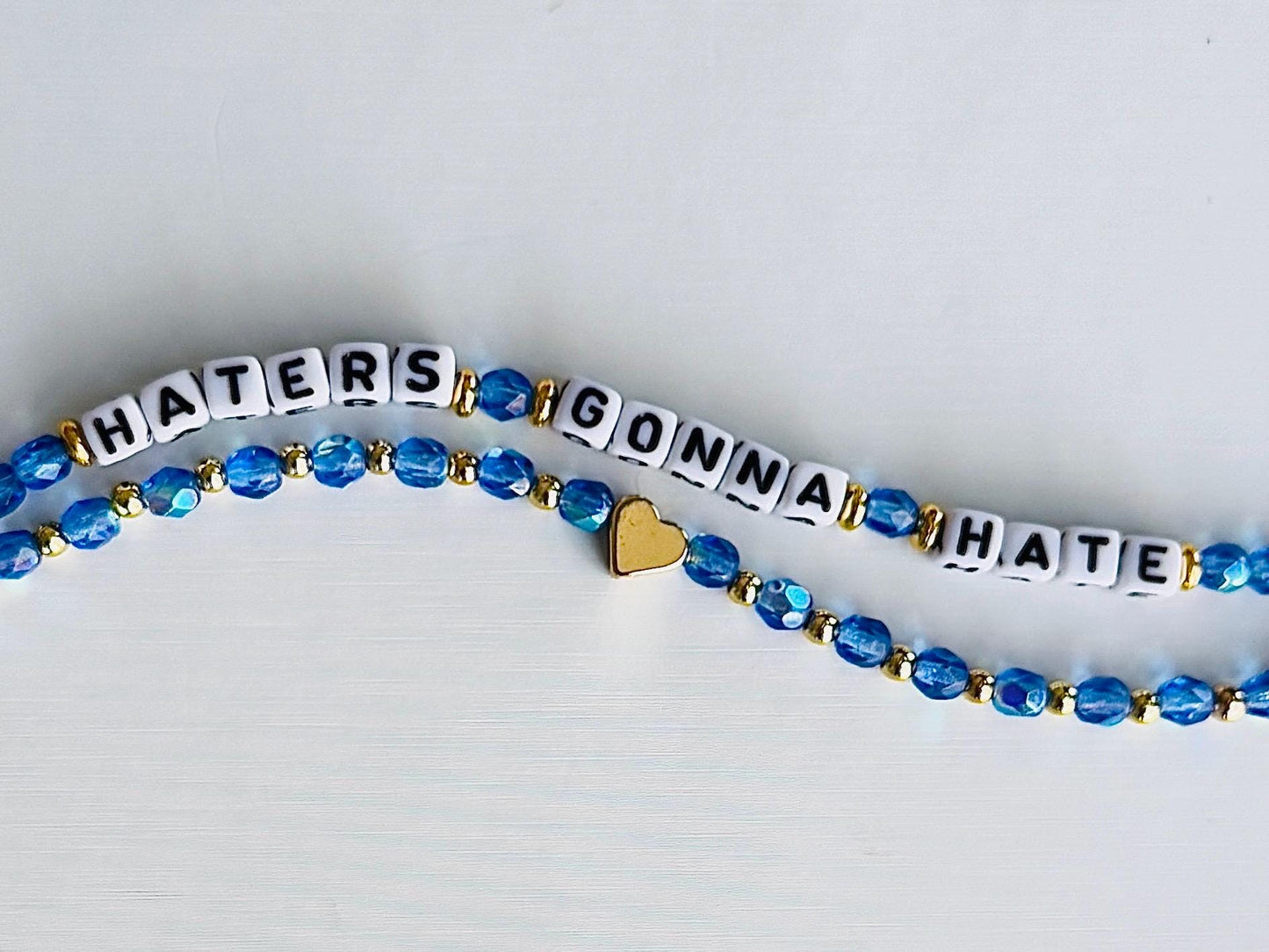 Haters Gonna Hate, Energy Cleanse Bracelet – Bold Beaded Bracelet for Letting Go, Summer Vibes, Manifestation Gift for Her