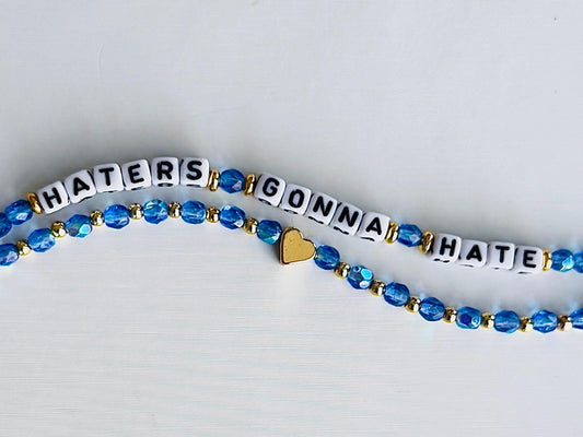 Haters Gonna Hate, Energy Cleanse Bracelet – Bold Beaded Bracelet for Letting Go, Summer Vibes, Manifestation Gift for Her