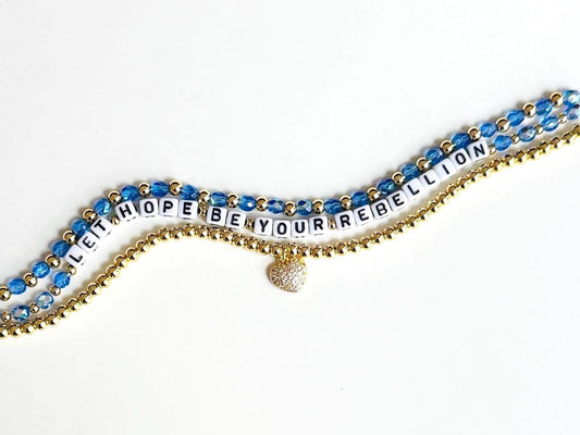 Let Hope Be Your Rebellion Bracelet Stack