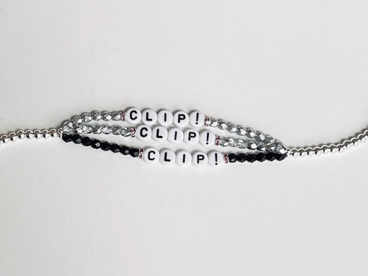 Clip! Bracelet – Double Layer Beaded Bracelet, Bravo TV Inspired Jewelry, Dorinda Quote Bracelet, Handmade Fan Gift