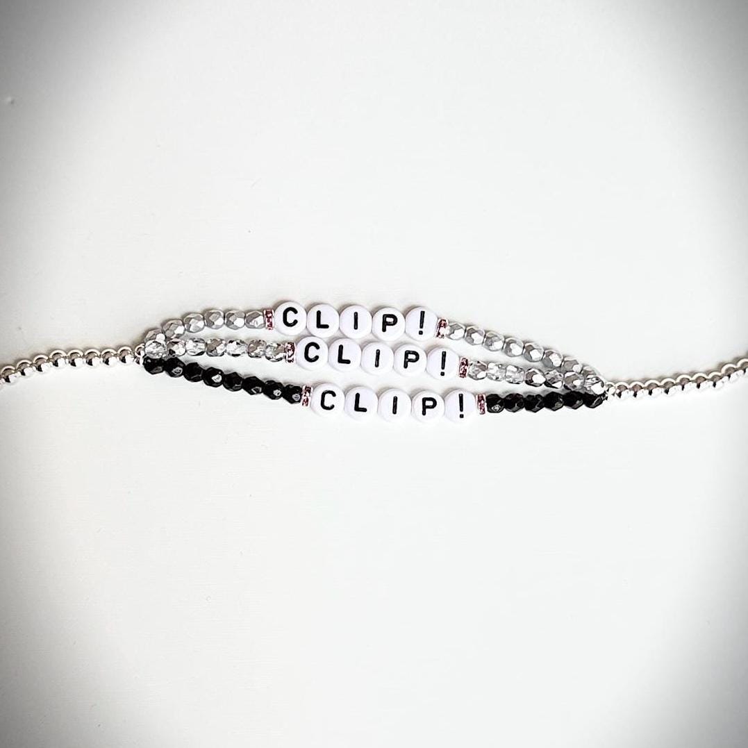 Clip! Bracelet – Double Layer Beaded Bracelet, Bravo TV Inspired Jewelry, Dorinda Quote Bracelet, Handmade Fan Gift