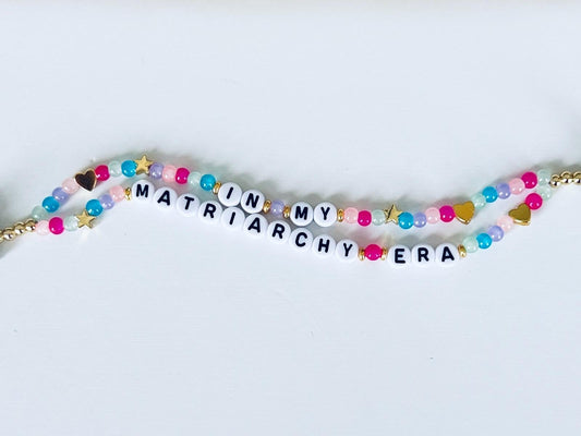 In My Matriarchy Era Bracelet – Double-Layer Handmade Beaded Bracelet, Feminine Energy and Positive Vibes Jewelry