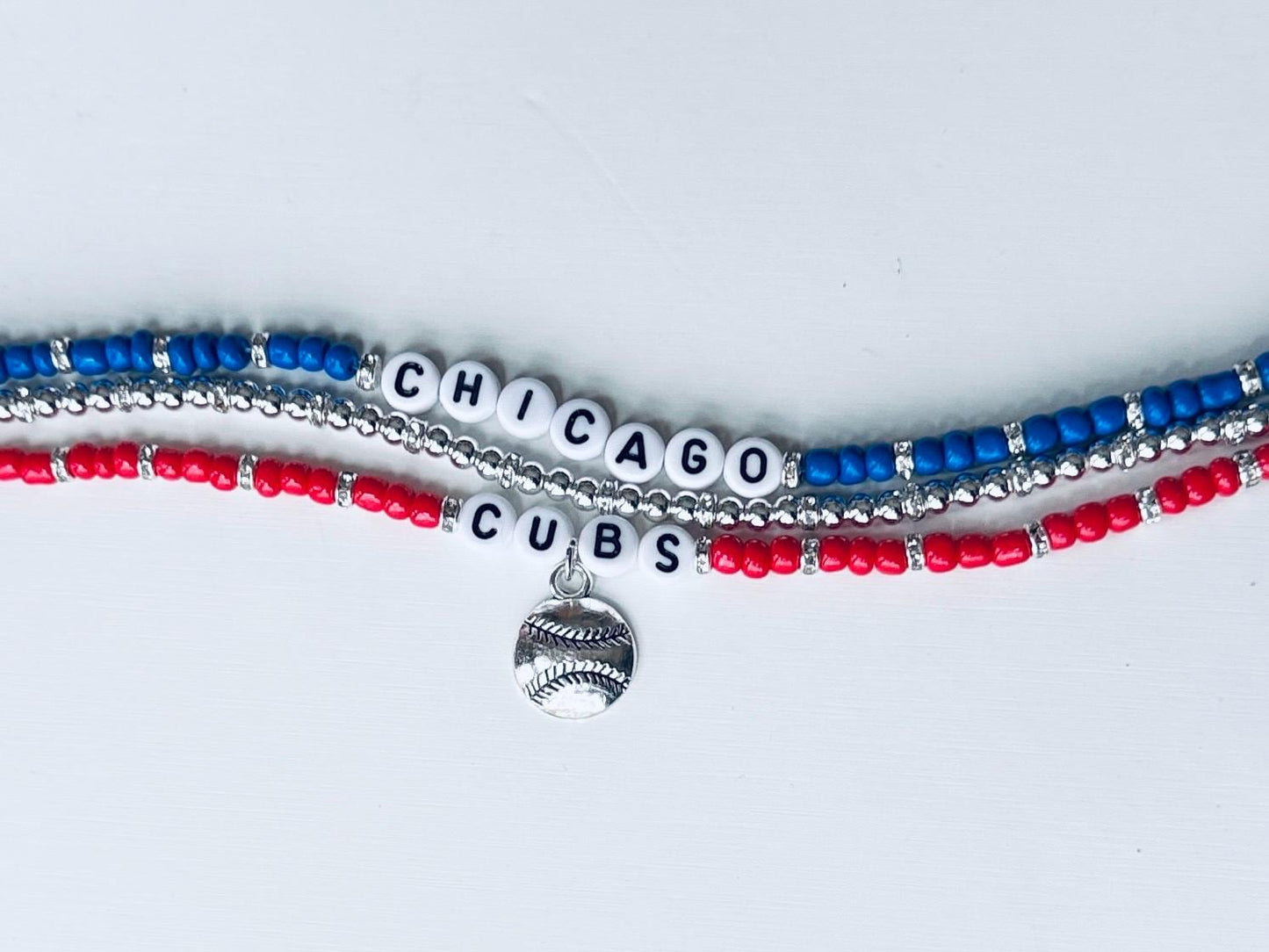 Chicago Northsiders Baseball Charm Bracelet Stack
