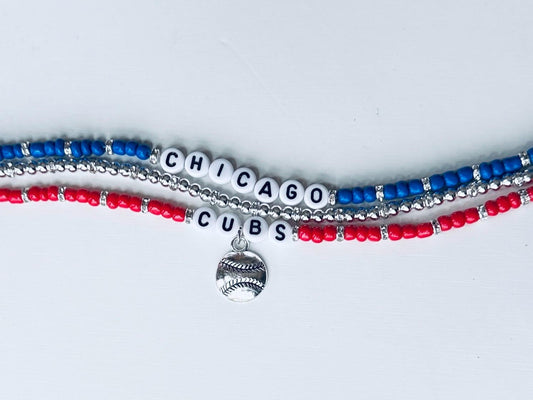 Chicago Northsiders Baseball Charm Bracelet Stack