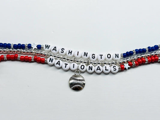 Washington Baseball Charm Bracelet Stack