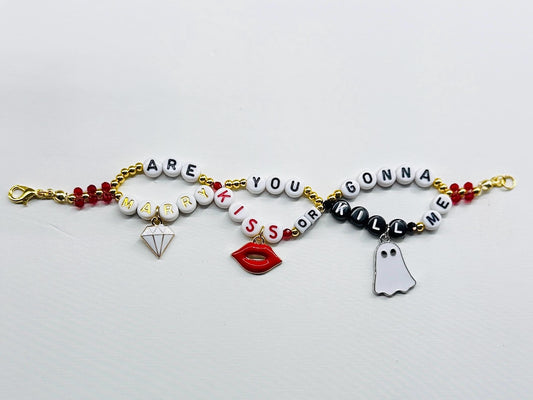 Marry, Kiss, or Kill Me Charm Bracelet